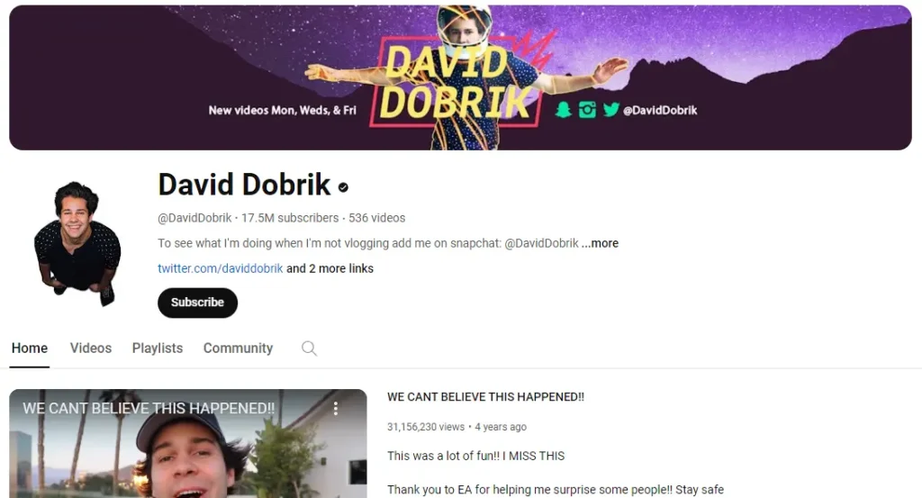 Funny YouTubers: David Dobrik